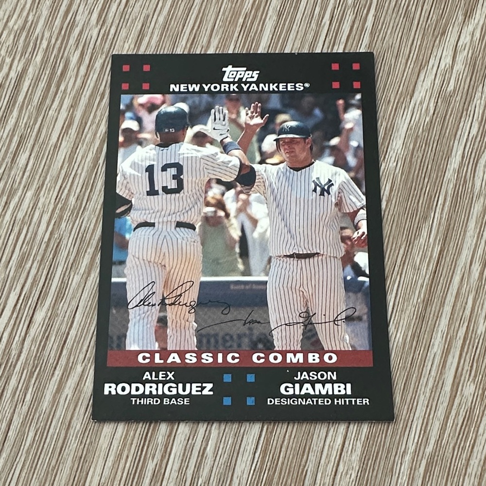 2007 Topps #650 Alex Rodriguez & Jason Giambi Baseball Card Excellent Condition